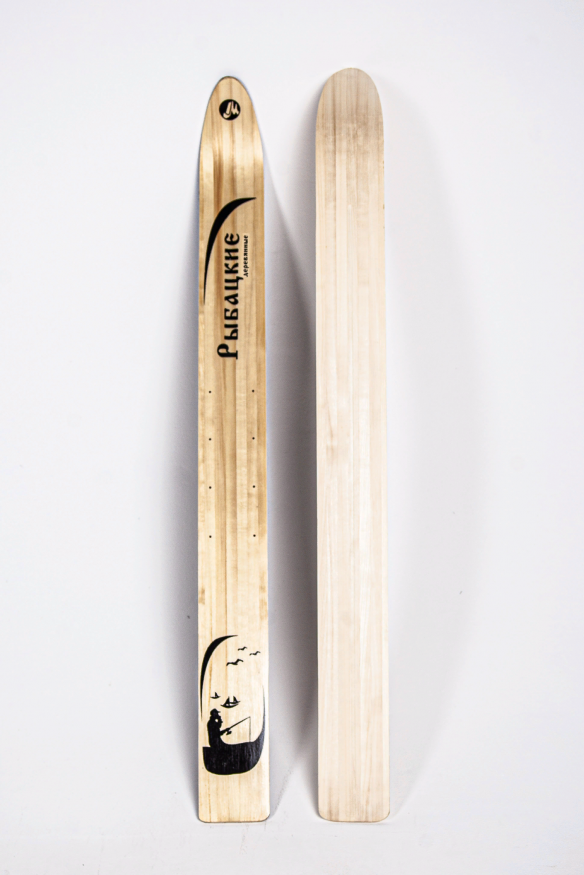 Лыжи РЫБАЦКИЕ, дерево, длина 125 см, ширина 110 мм