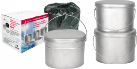 Набор из 3-х котелков 6,5;10;12 л &amp;quot;Матрешка&amp;quot; (титан) Роза Ветров